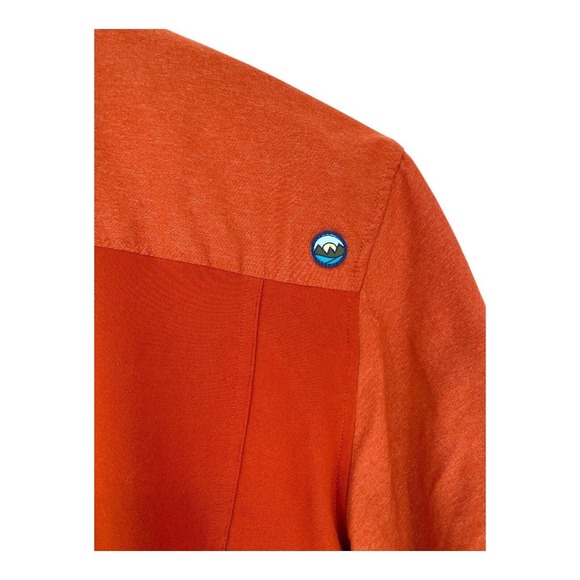Wrangler Outdoor Mens 2X Long Sleeve Button Down Stash Zip‎ Pocket Burnt Orange - Picture 7 of 10